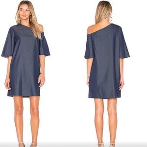 Tibi One Shoulder Dark Denim Dress BNWT $850